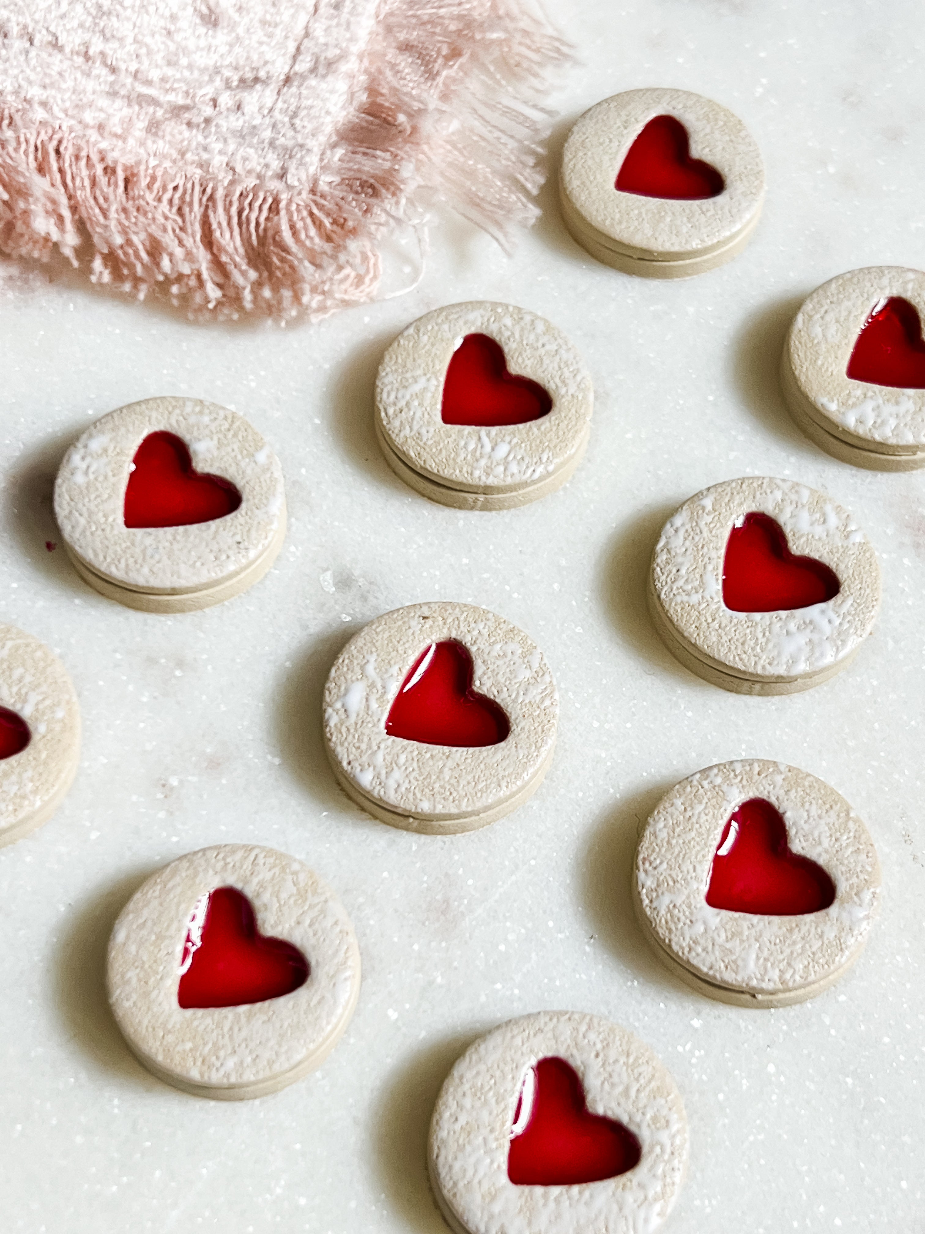 Linzer Cookie Studs