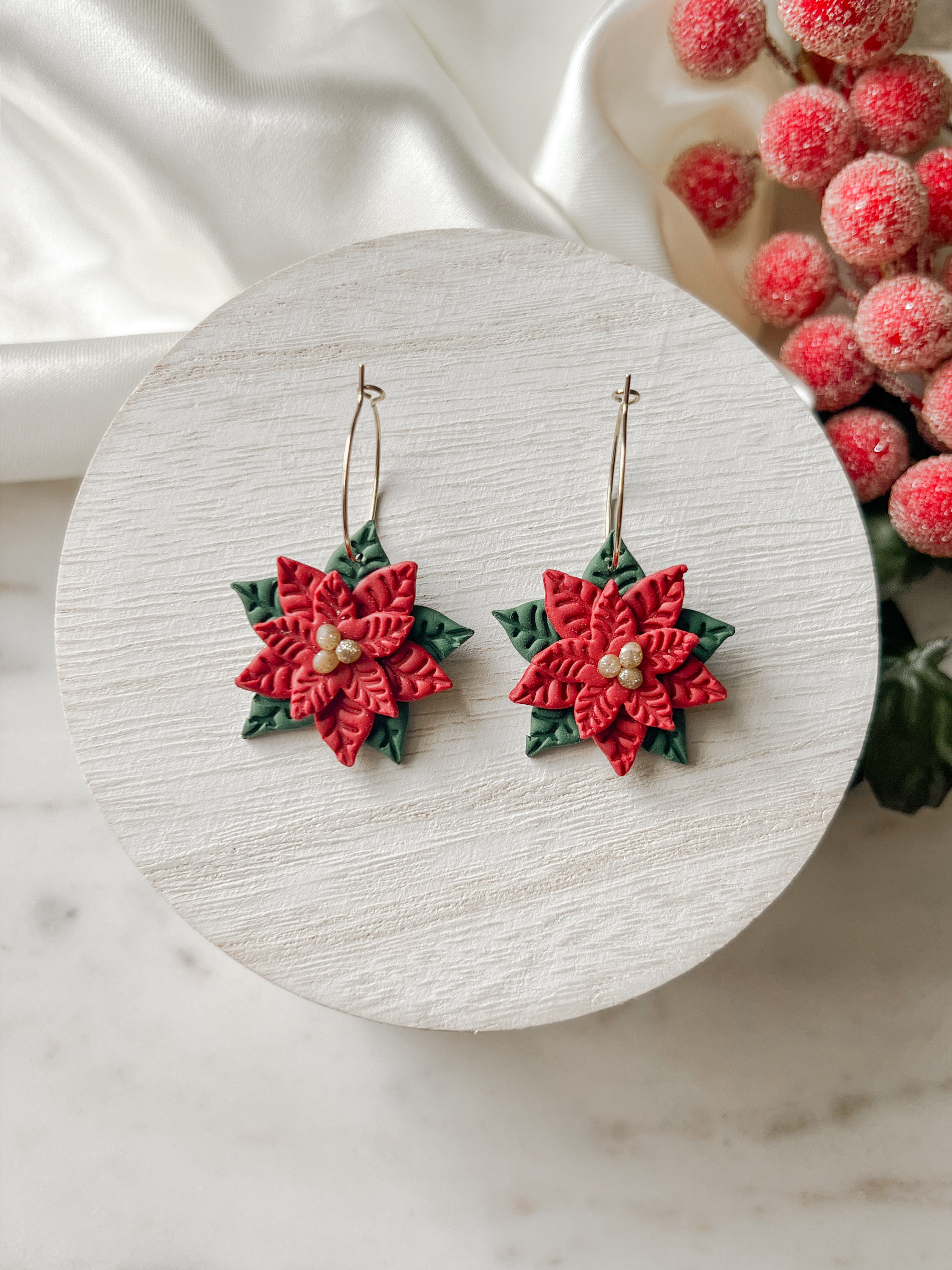 Poinsettia Hoops