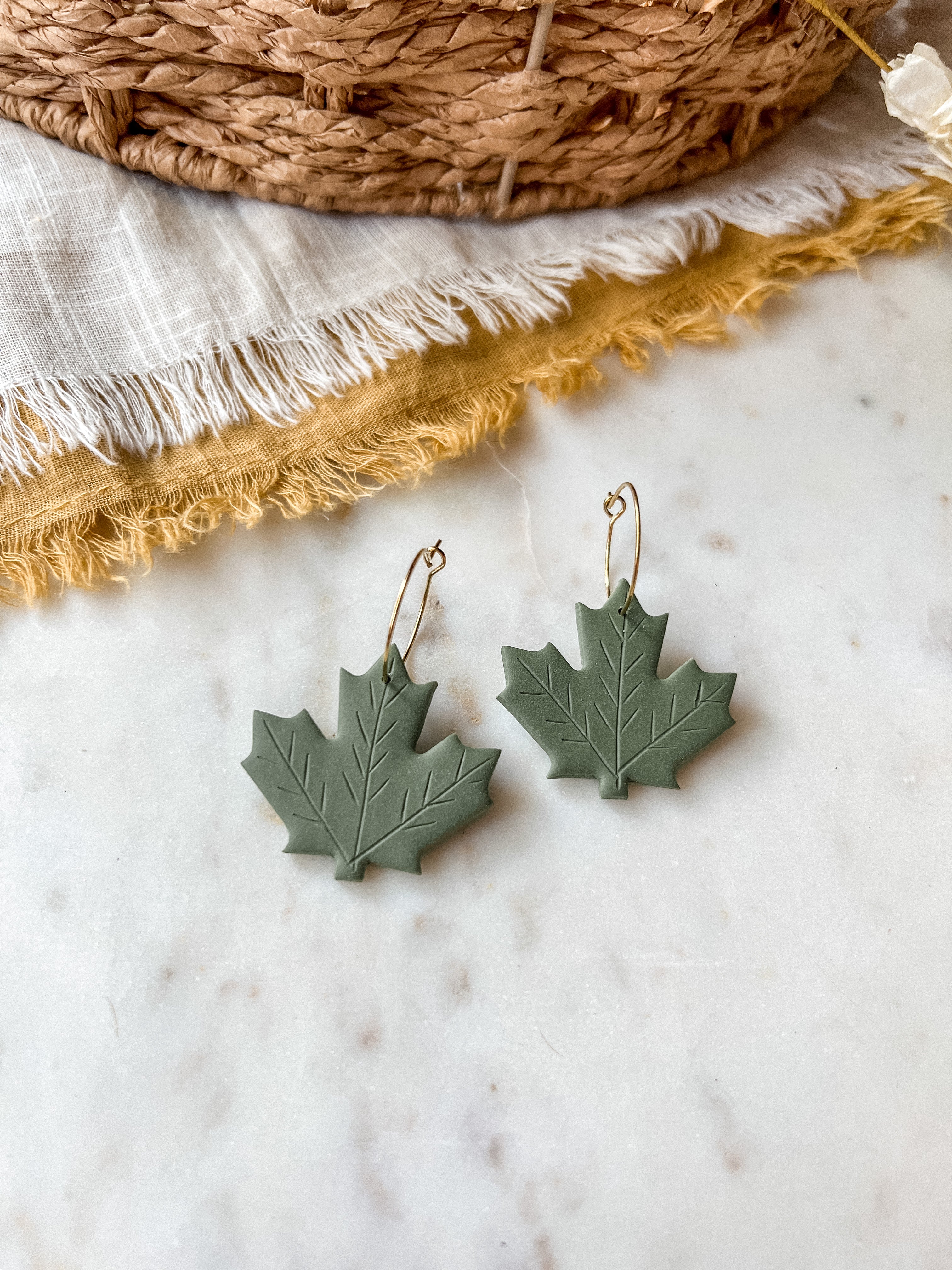 XL Maple Leaf Hoops