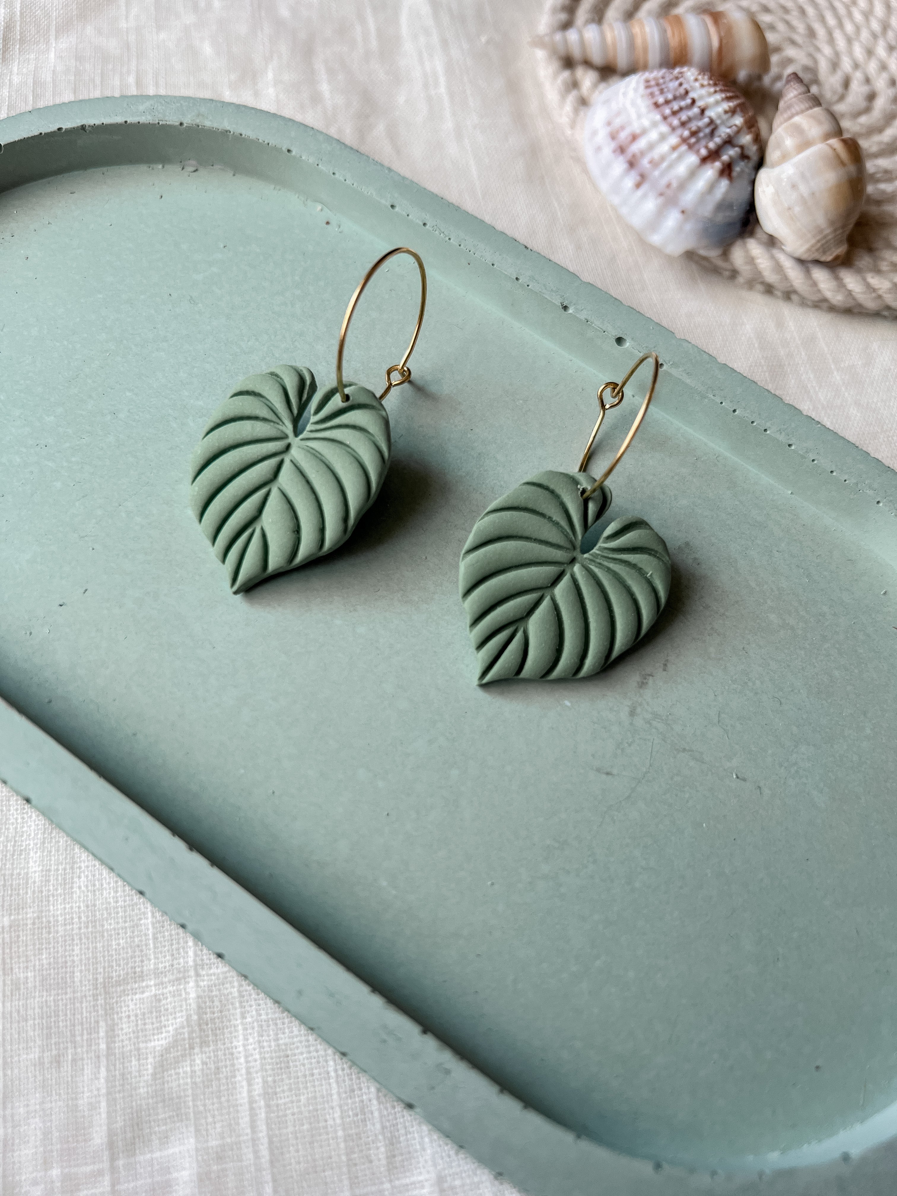 philodendron earrings Philodendron Hoops – Koko Avenue Handmade