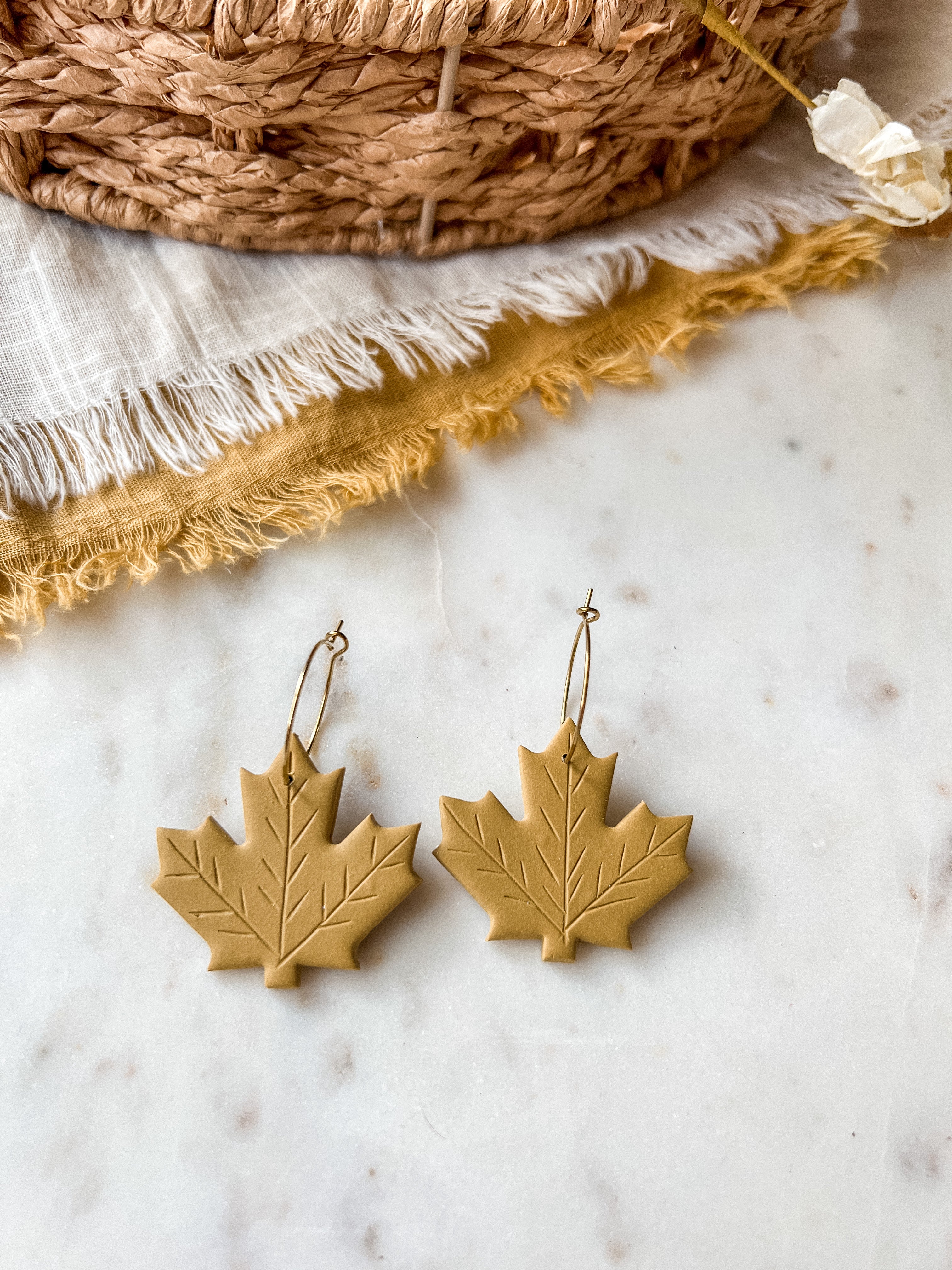 XL Maple Leaf Hoops