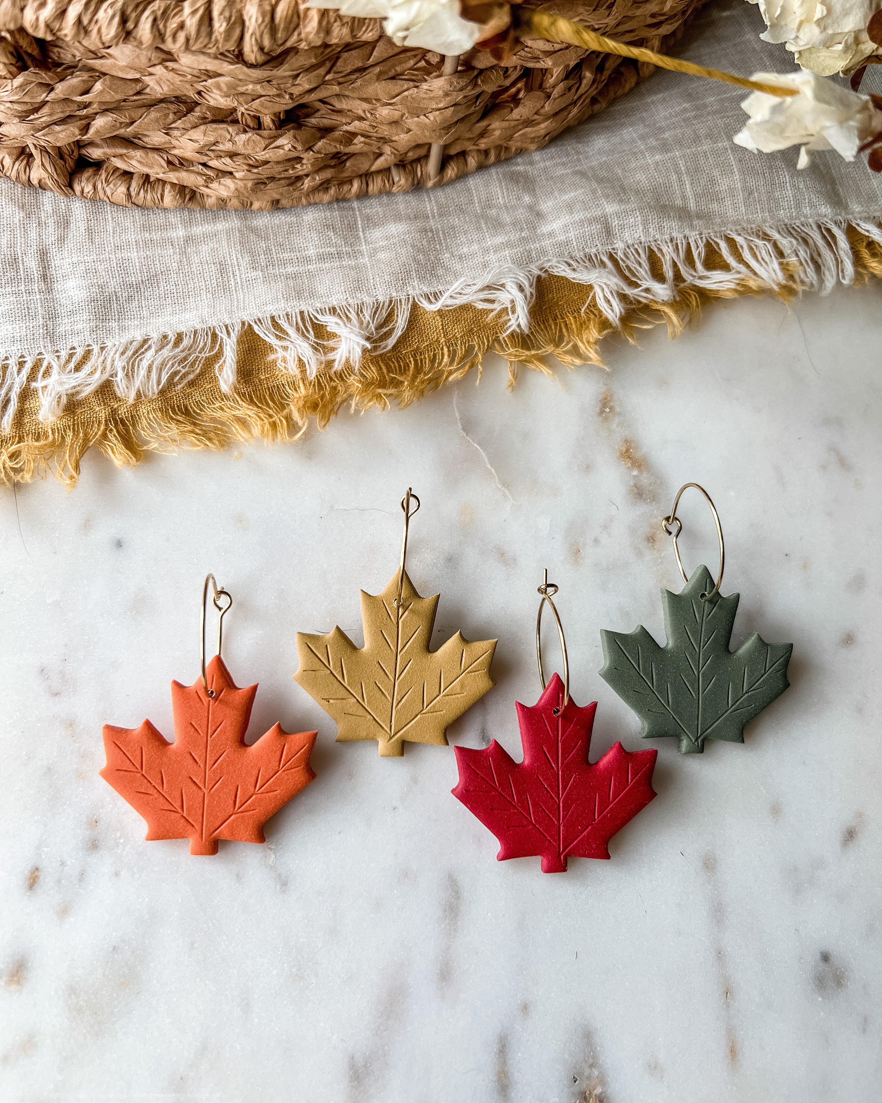 XL Maple Leaf Hoops