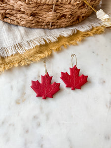 XL Maple Leaf Hoops