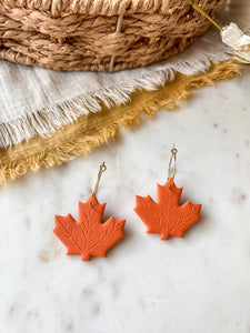 XL Maple Leaf Hoops